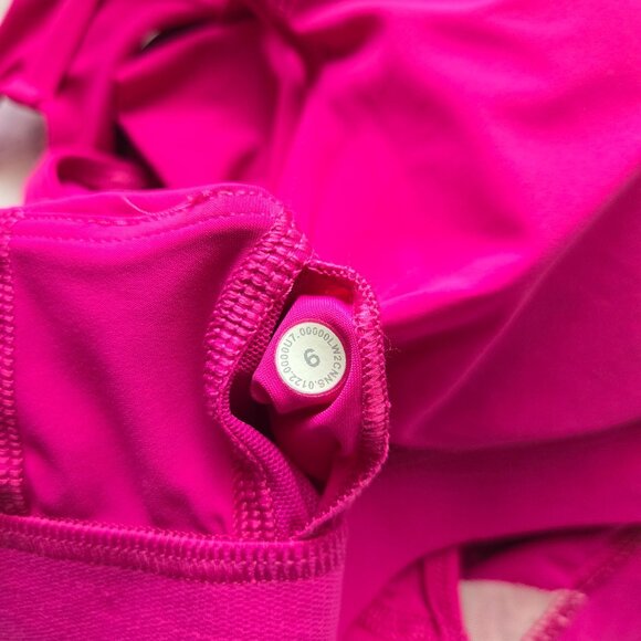 Lululemon Pink Racerback Sports Bra "Stash it Bra” Sz 6 - Picture 5 of 9